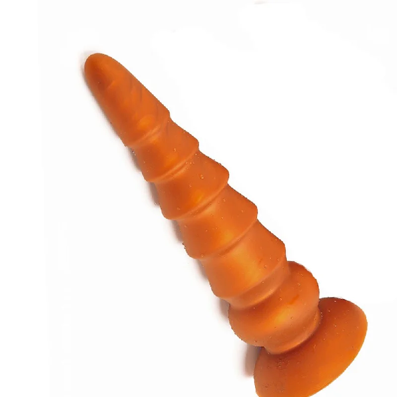 cock ring power fit-ELITE Liquid Silicone Ridge Rider 8 Inch Small Gold