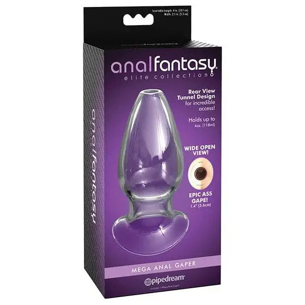 anal toys with satin pouch-Anal Fantasy Elite Collection Mega Anal Glass Gaper