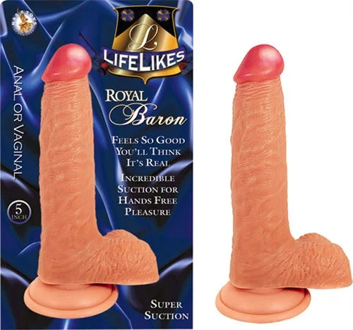 penis-skin-moisture-products-Lifelike Flesh Royal Baron 5"