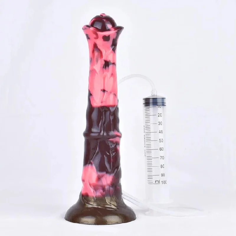 sheer coral stockings-Dildo-purring-11 Inches Soft Silicone Cumming Horse Dildo Toy