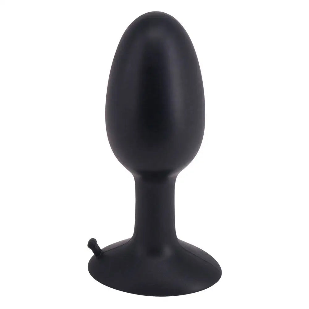 cock ring gentle texture-4-inch Seven Creations Silicone Black Medium Butt Plug