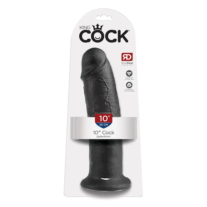 bold cop costume-Dildo-rustic-King Cock 10" Dildo - Black