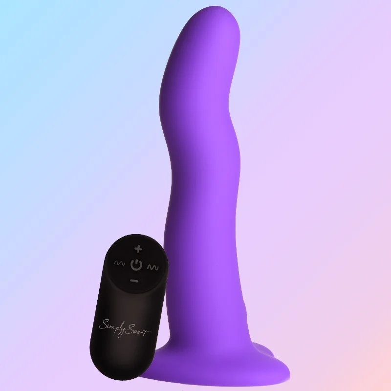 cotton lounge romper-Dildo-messy-Simply Sweet 21X Vibrating Wavy Silicone Dildo w/ Remote