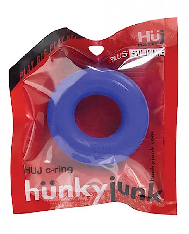 cock ring elite finish-Hunkyjunk ''Huj'' Cock Ring -Cobalt