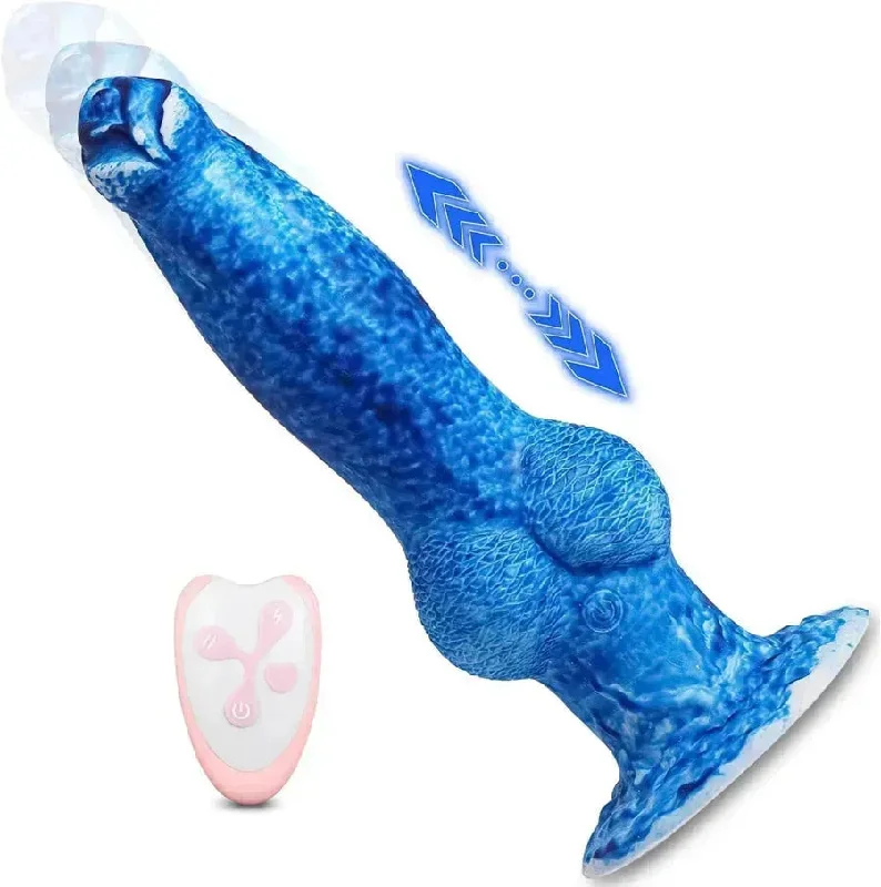 light alpaca thong-Dildo-joyful-Remote Control Thrusting Vibrating Dildo