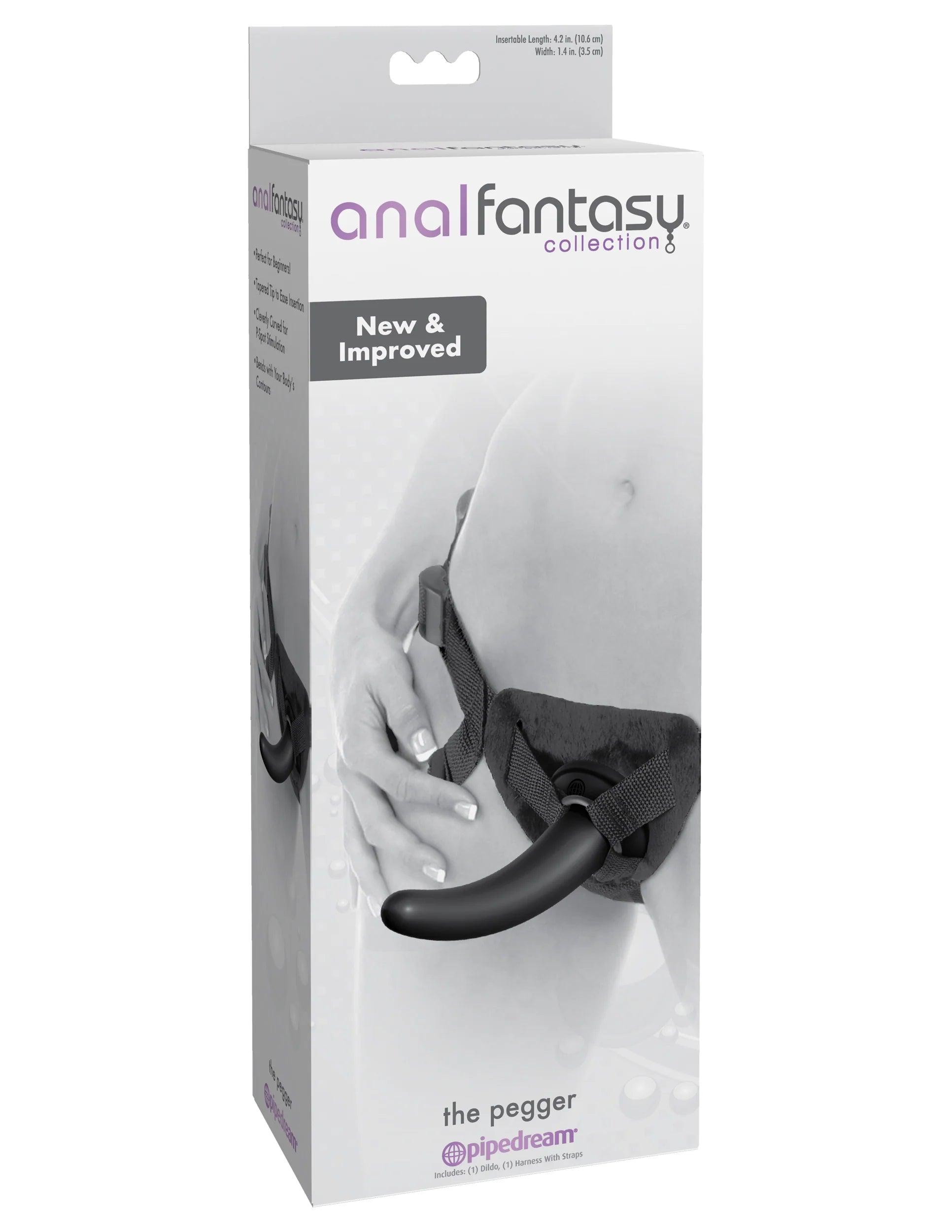 anal toys for newbie thrills-Pipedream Anal Fantasy Collection The Pegger 5 in. Dildo & Adjustable Strap-On Harness Set