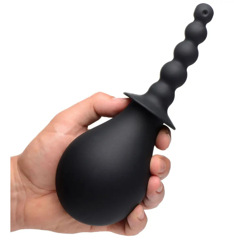 anal toys with retro design-Tail Cleaner Rippled Anal Douche