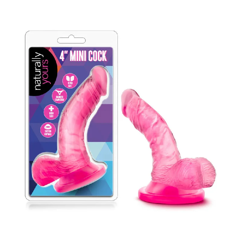 sexy wizard outfit-Dildo-muted-Naturally Yours 4 inches Mini Cock Pink Dildo