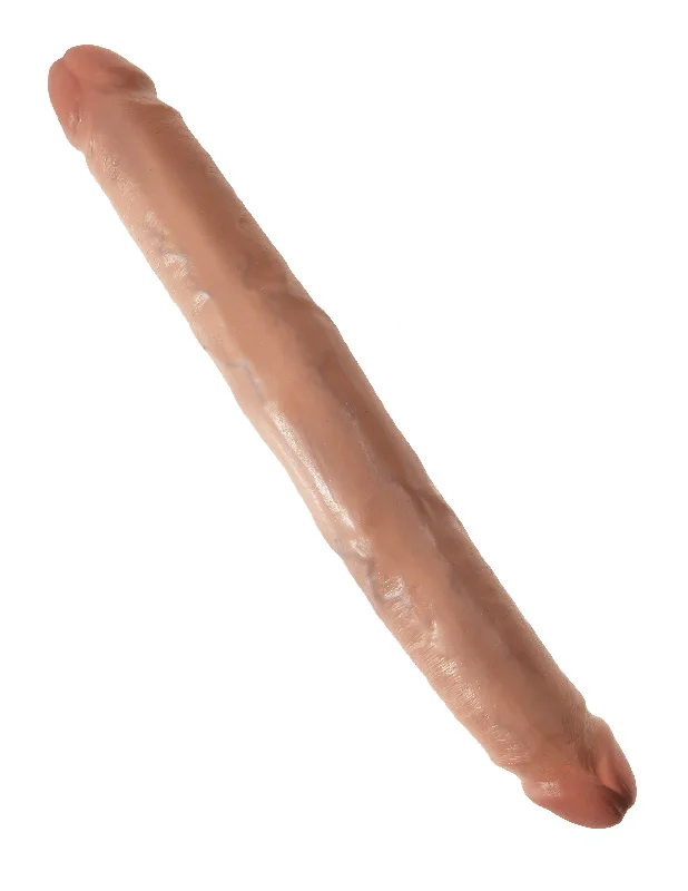 coral lace bra-Dildo-brutal-King Cock  12 Inch Slim Double Dildo - Tan