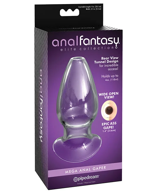 anal toys with gritty texture-Anal Fantasy Elite Mega Anal Glass Gaper - Clear