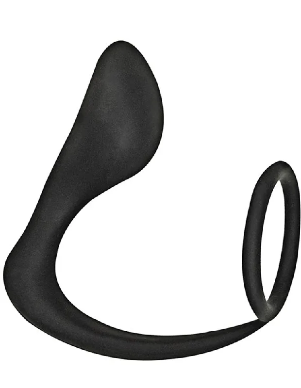 cock ring bespoke fit-Commander Prostate Pleaser Cockring - Black