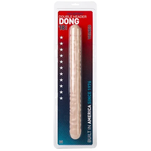 penis-massage-circulation-benefits-Double Header 18" Veined - White