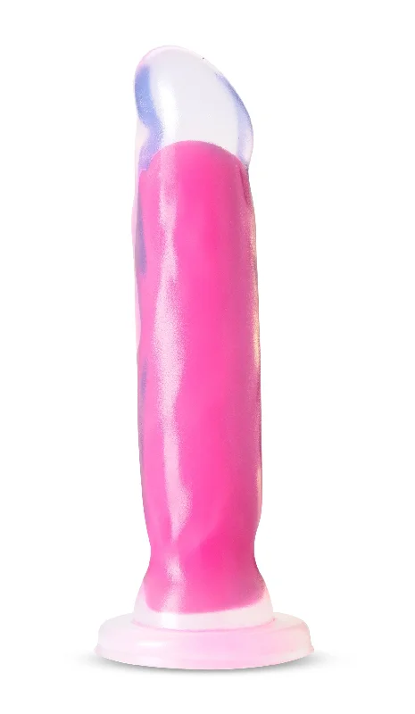 penis-wellness-tips-easy-Neo Elite Glow in the Dark - Marquee - 8 Inch  Silicone Dual Density Dildo  - Neon Pink