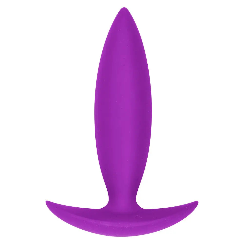 cock ring instant grip-3.9-inch Toyjoy Silicone Purple Beginners Butt Plug with Flared Base