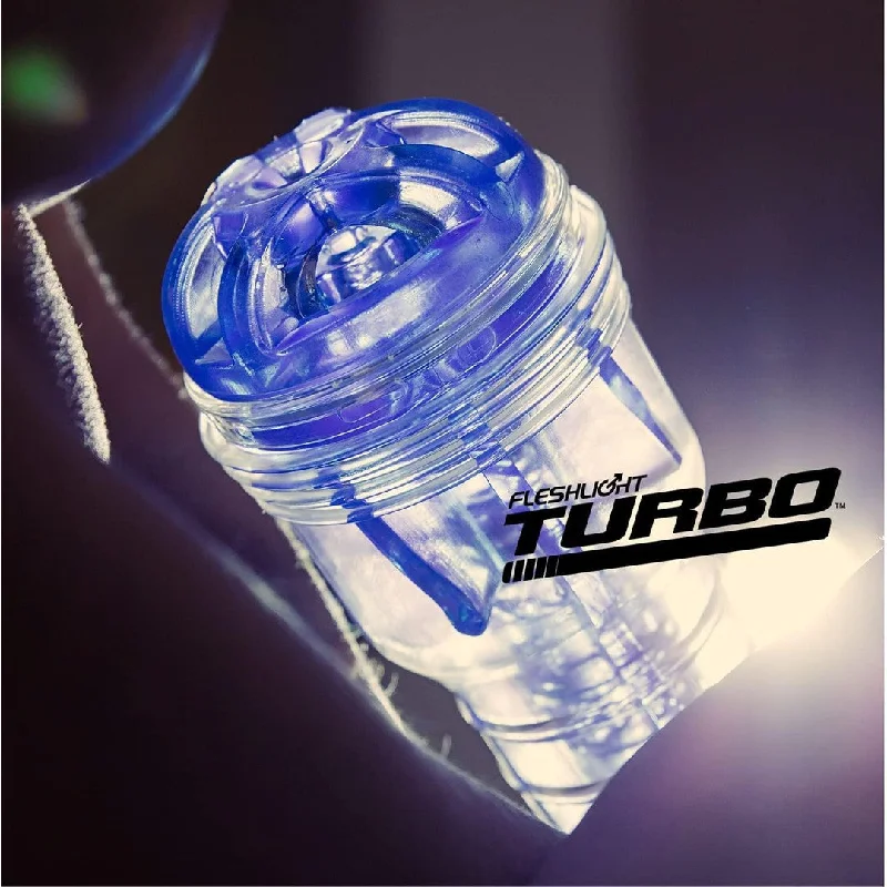 anal toys with minimal design-Fleshlight Turbo Thrust Blowjob Simulator - Blue Ice