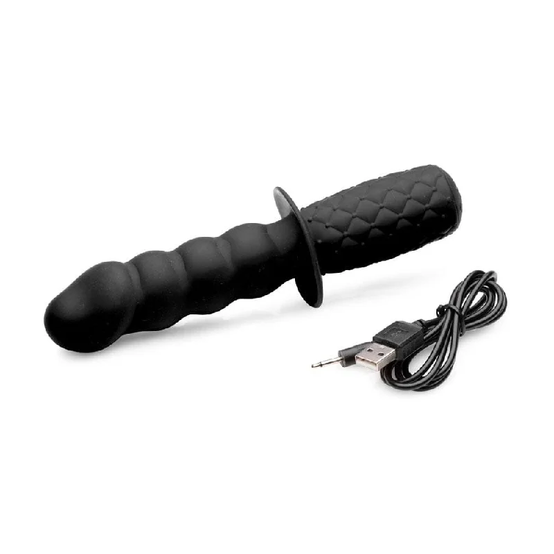 cock ring plush fit-The Handler 10x Silicone Vibrating Thruster