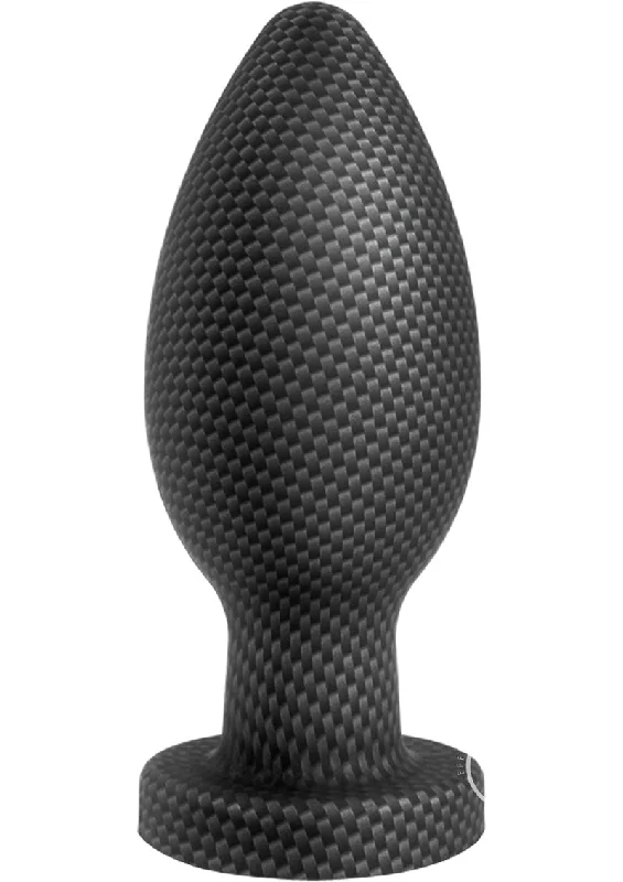 cock ring sleek design-Spark Silicone Butt Plug - Medium - Carbon Fiber