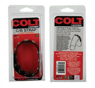 cock ring bespoke style-Colt Leather Adjustable Cock And Ball Strap - 8 Snap