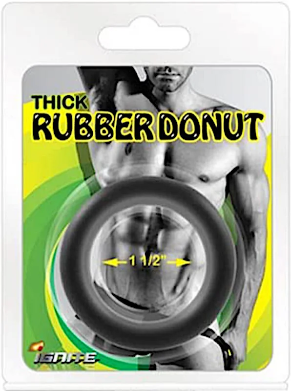 cock ring bold texture-Ignite ''Thick'' Rubber Donut C/Ring 1.5''