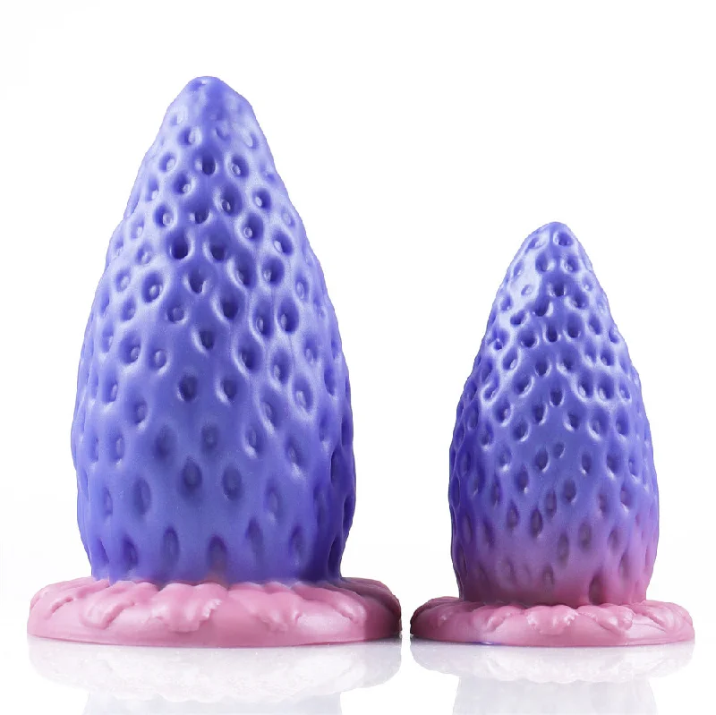 anal toys for teasing play-AIMITEX Super Large Strawberry Silicone Butt Plug Anal Sex Toy