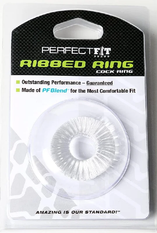 cock ring tight design-PF ''Ribbed'' Cock Ring -Clear