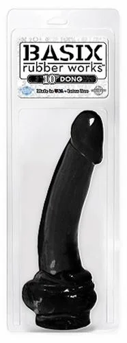 penis-cleaning-tools-effective-Basix Rubber Works - 10 Inch Dong - Black