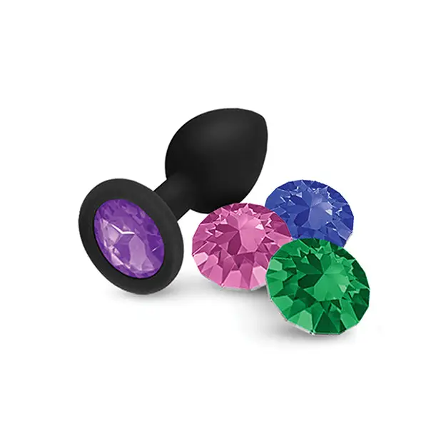 cock ring ultra fit-Nobu Fetish Small Silicone Plug W/jewels