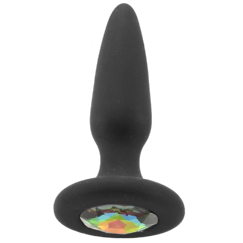 cock ring duo design-Glams Mini Rainbow Gem Silicone Butt Plug