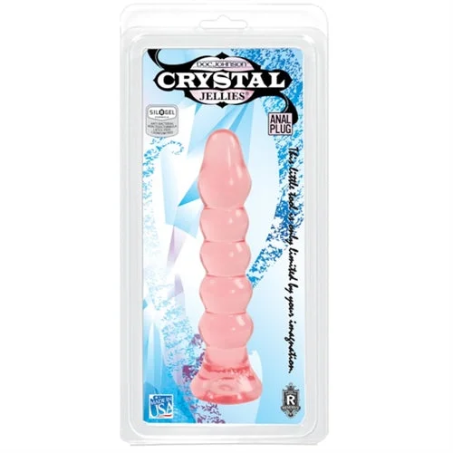 anal toys for mild stretching-Crystal Jellie Anal Plug - Pink