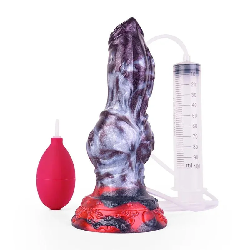 high-rise satin thong-Dildo-booming-8 Inches Realistic Ejaculating Dog Dildo