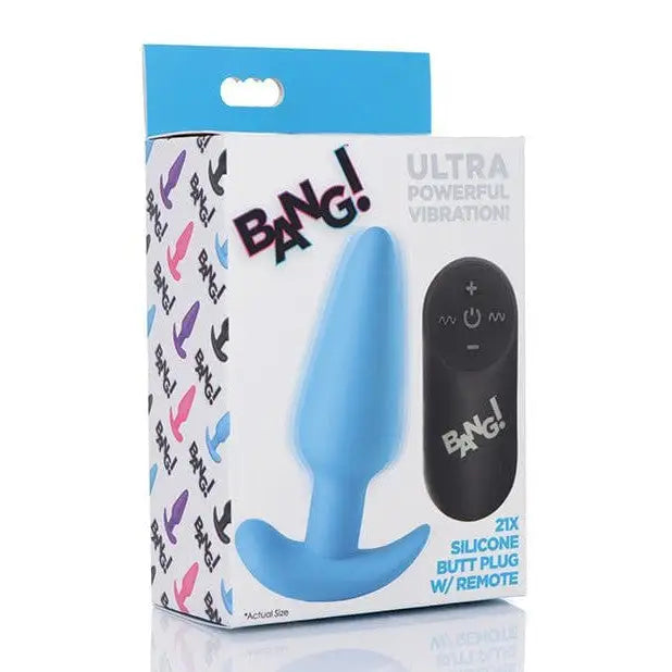 cock ring gentle fit-BANG! 21x Remote Control Silicone Vibrating Butt Plug