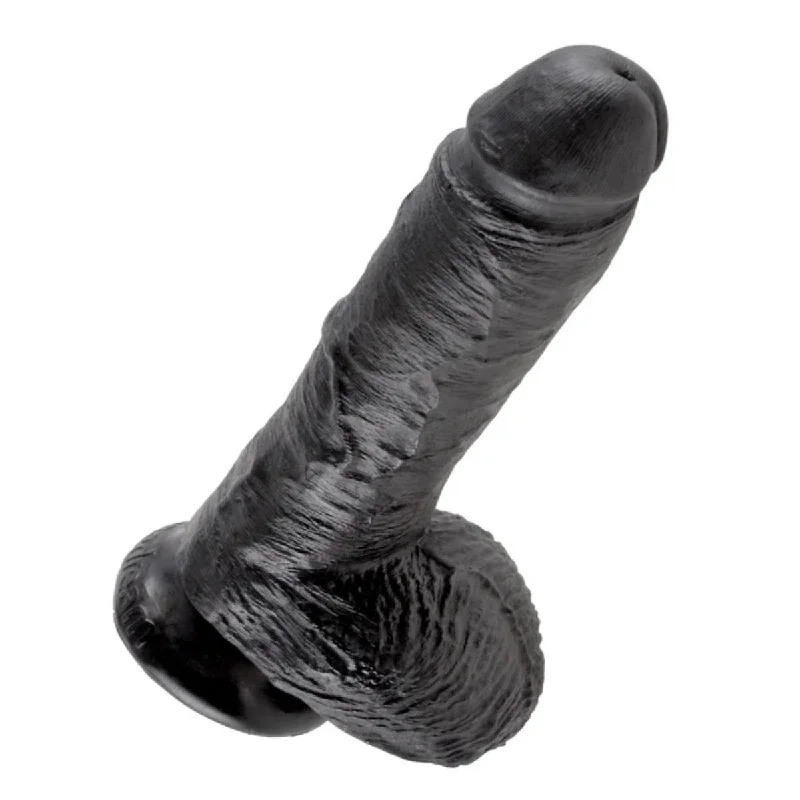 penis-size-and-comfort-tips-King Cock 8Inch Cock With Balls - Black