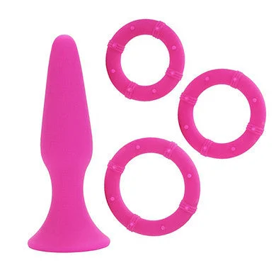 cock ring elite texture-Posh Silicone Performance Kit  - Pink