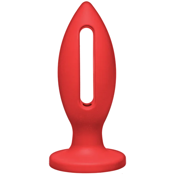 cock ring vivid finish-Kink Wet Works 5inch Silicone Lube Luge Plug - Red