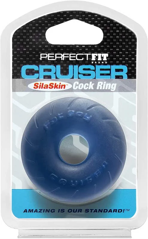 cock ring deluxe fit-PF ''Cruiser'' Silaskin Cockring -Blue