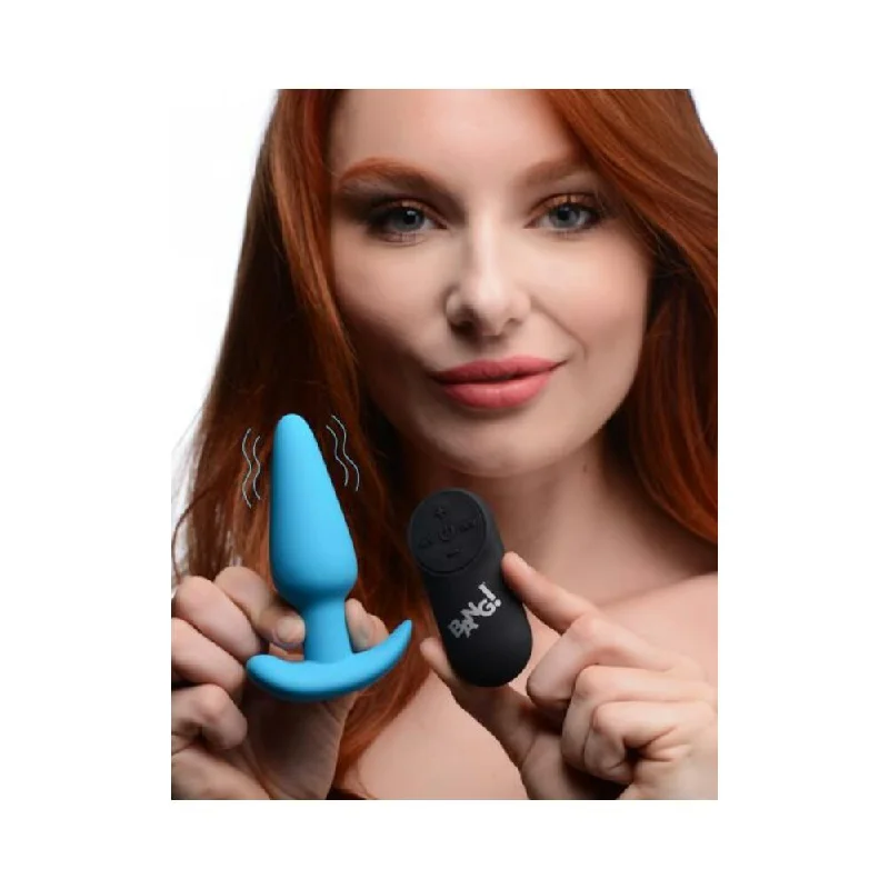 cock ring versatile fit-21x Silicone Butt Plug With Remote - Blue