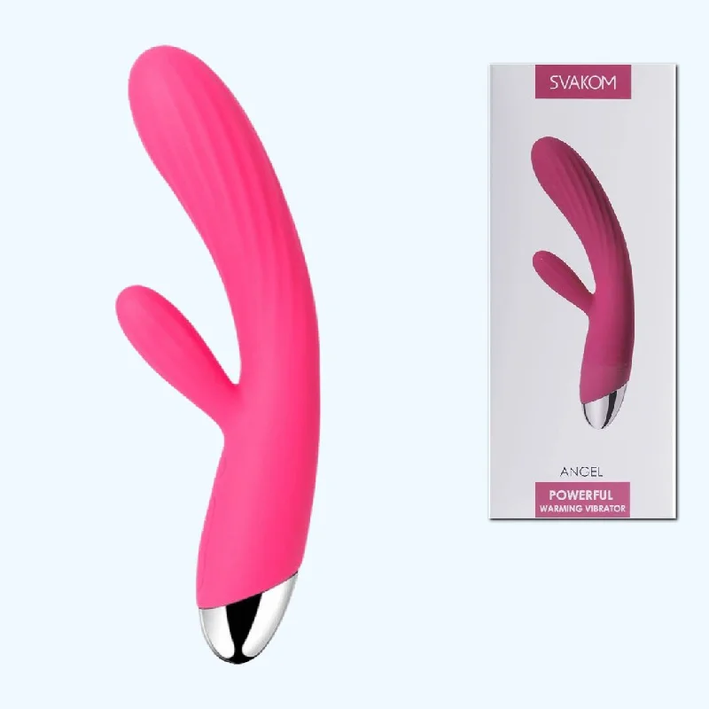 anal toys with low hum-SVAKOM Angel Flexible Warming Rabbit Vibrator