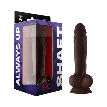 linen men’s underwear-Dildo-hopeful-Shaft Model A Liquid Silicone 10.5 in. Dildo with Balls Mahogany