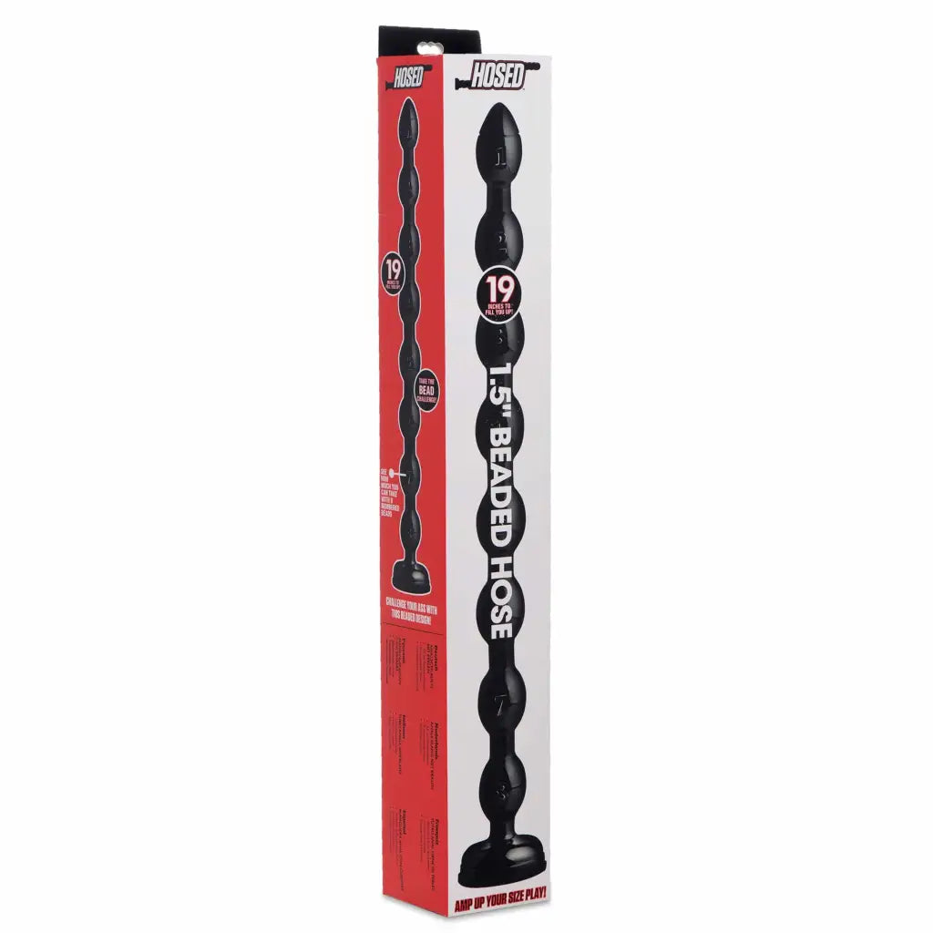 anal toys with sliding beads-Hosed 19 Inch Beaded Anal Snake