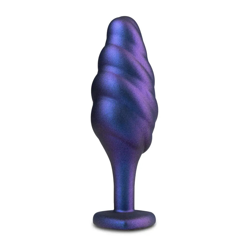 cock ring power grip-4.5 Inch Blush Novelties Silicone Purple Bumped Bling Butt Plug