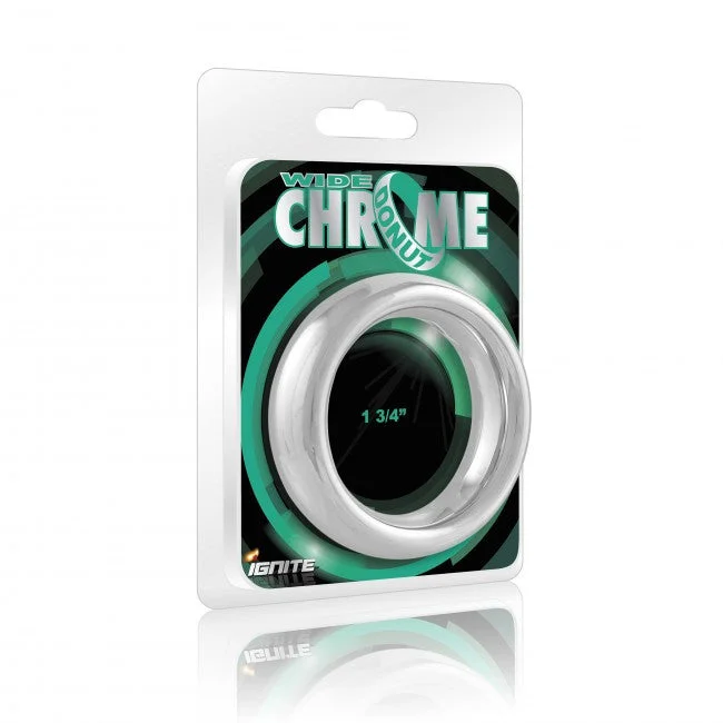 cock ring subtle grip-Ignite Chrome Donut