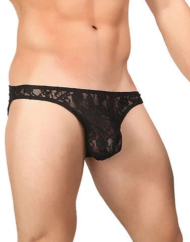 lacy tweed panties-Stretch Lace Wonder Bikini - - Black - Large