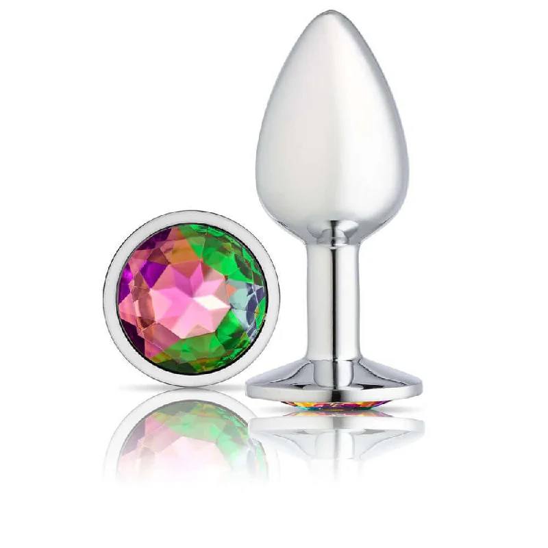 anal toys for warm vibes-Cloud 9 Novelties Gems Silver Chromed Anal Plug - Small