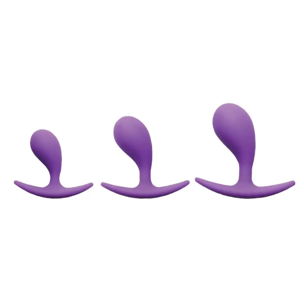 anal toys with chunky tip-Booty Poppers Silicone Anal Trainer Set