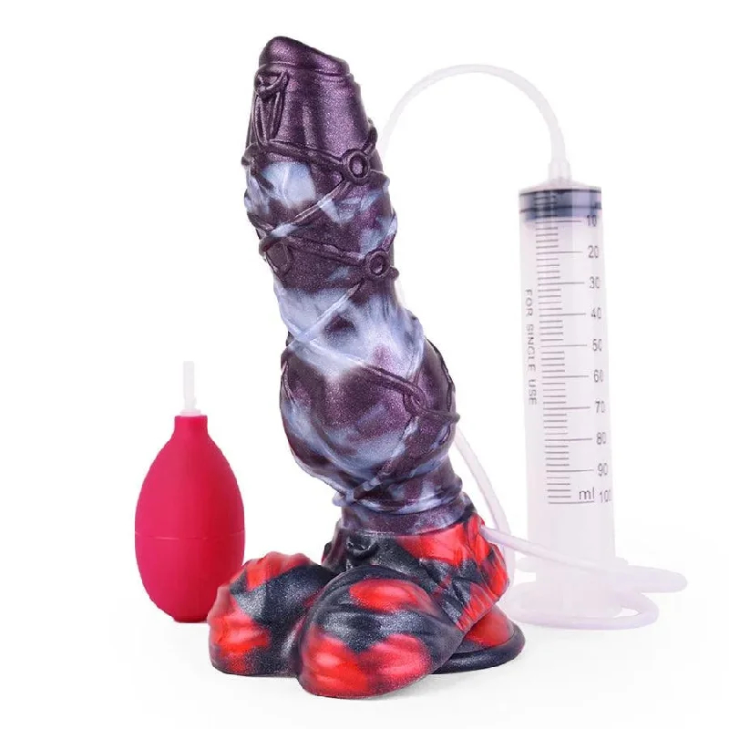 men’s alpaca briefs-Dildo-popping-9 Inches Silicone Squirting Dog Dildo