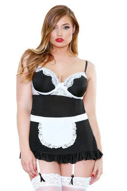 sexy detective outfit-Night Service Maid Costume -  Black and White - 3x-4x