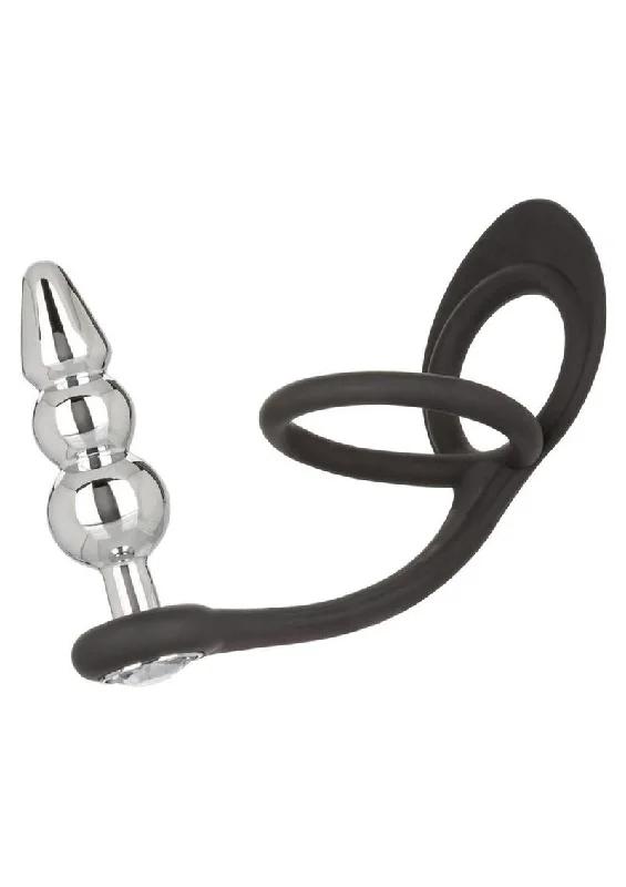 cock ring gentle style-Star Fucker Beaded Plug Silicone Dual Enhancer