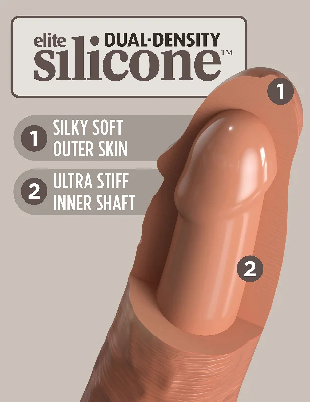 penis-care-products-natural-8 Inch Dual Density Vibe Silicone Cock - Tan Cock - Tan