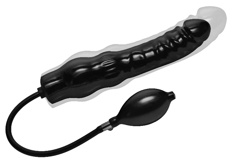 penis-exercise-programs-safe-Inflatable 11 Inch Super Dong - Black