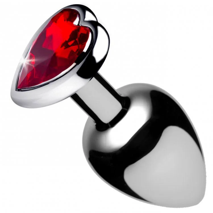 anal toys for calm relaxation-XR Booty Sparks Red Heart Medium Anal Plug